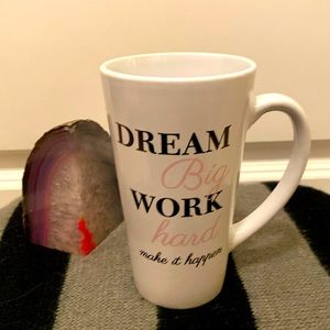 🆕GIFT CRAFT: “Dream Big Work Hard…make it happen” 16 oz tall Mug- White